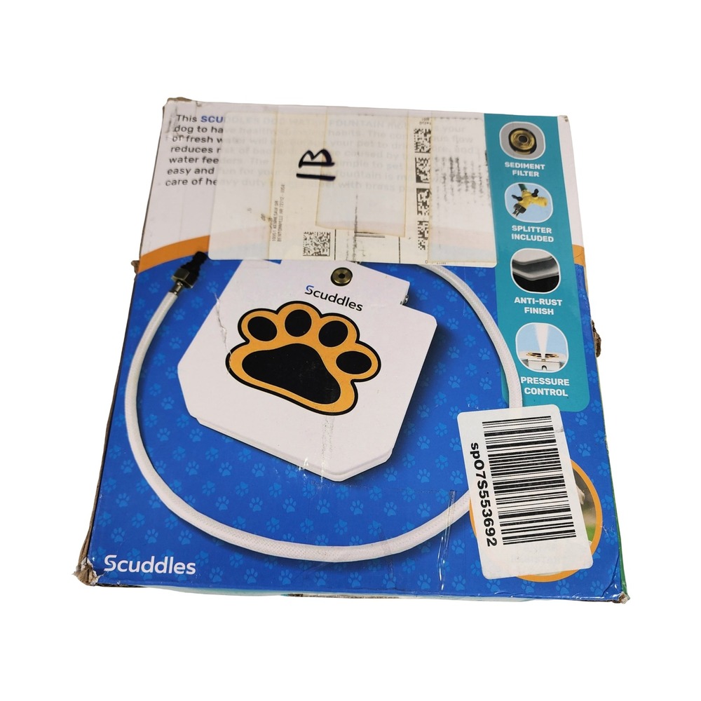 Scuddles‎ Outdoor Dog Water Fountain Step On Toy Paw Print Pedal